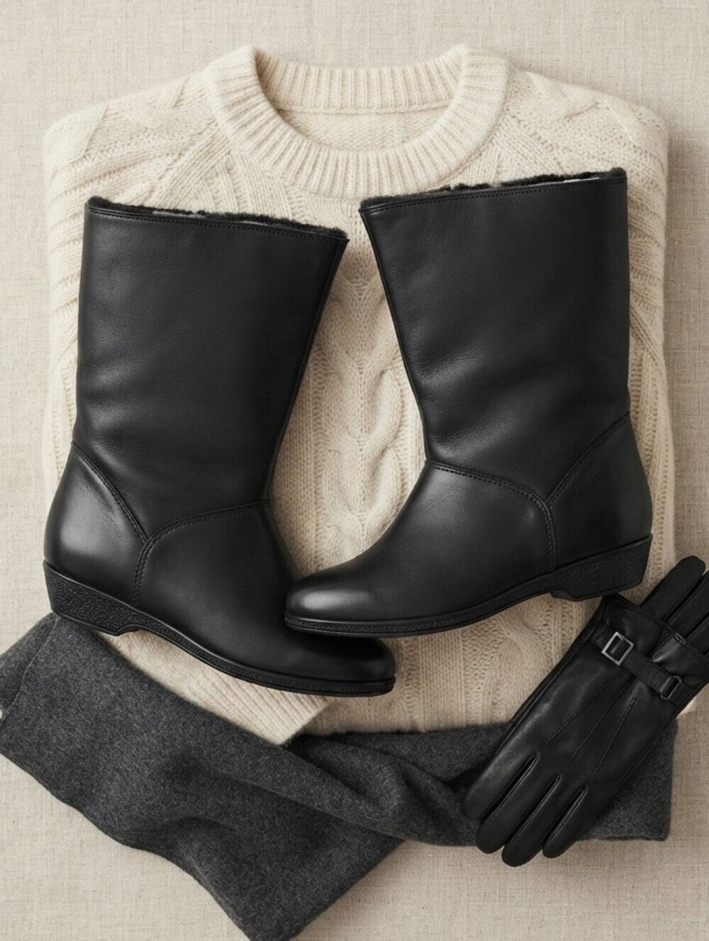 Vintage Blondo Sherpa Lined Leather Boots